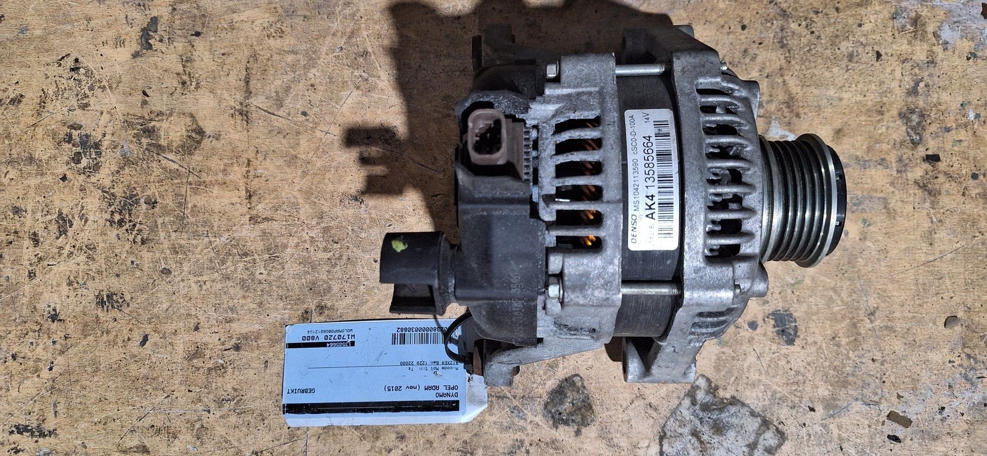Originele Dynamo Opel Adam Corsa E 1.0 Turbo 13585664 Denso, Auto-onderdelen, Gebruikt, -, -, Opel