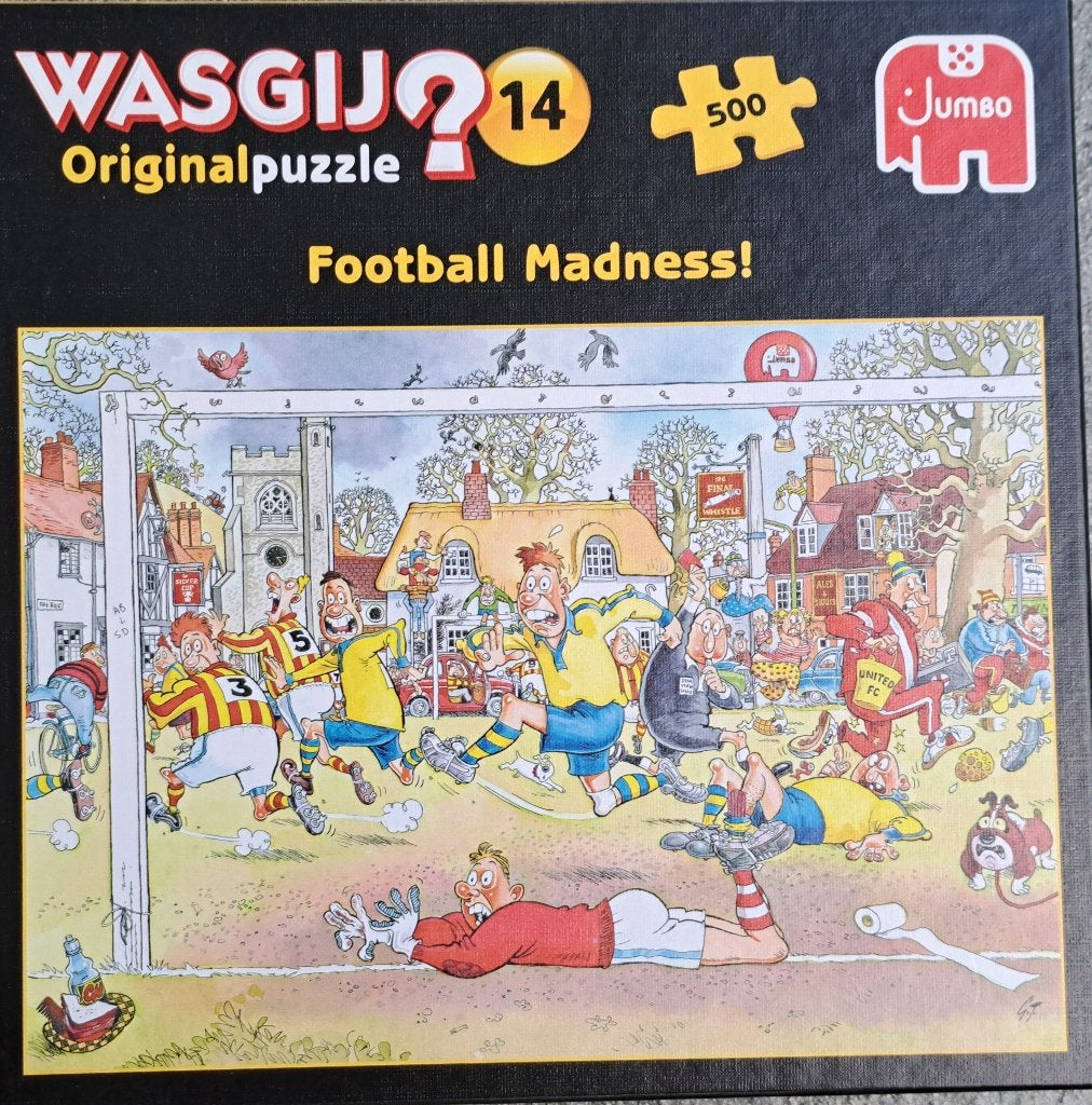 Puzzel Wasgij Original 14 Voetbalgekte, Enlèvement, 500 à 1500 pièces, Utilisé, Puzzle