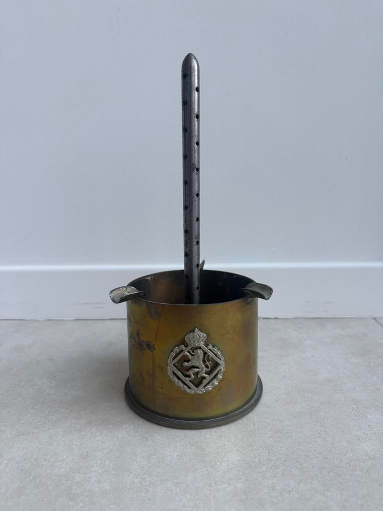Vintage asbak van messing granaathuls (1945), Verzamelen, Militaria | Tweede Wereldoorlog, Ophalen, Landmacht, Kunstobject