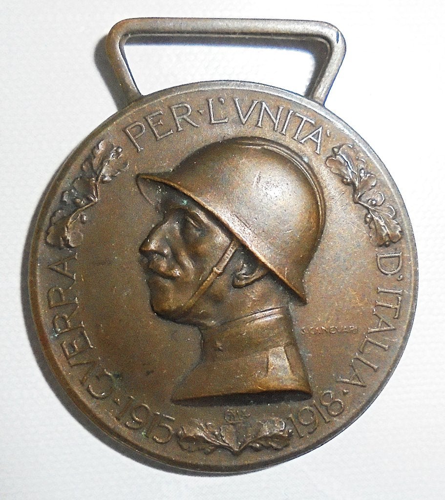 Médaille italienne 15-18, Enlèvement ou Envoi, Armée de terre, Ruban, Médaille ou Ailes
