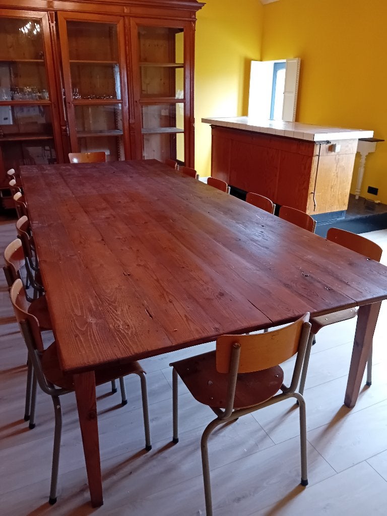 Groooooooote houten grenen kloostertafel te koop., Ophalen