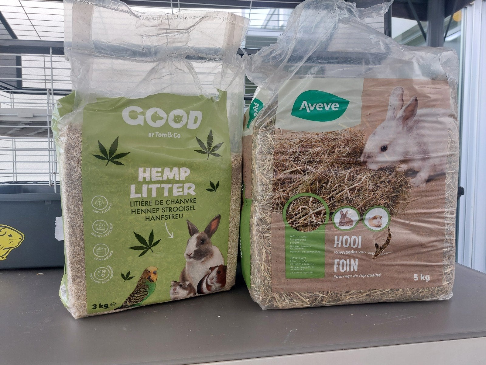 pakket voor cavia's, Ophalen