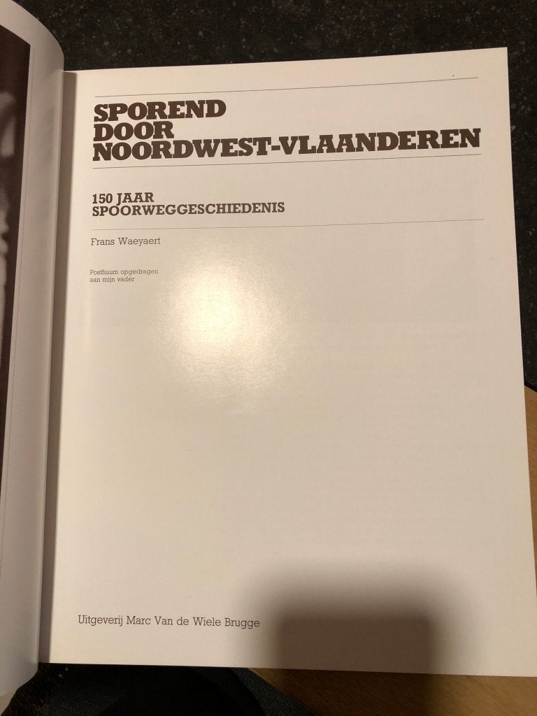 Sporend door Noordwest-Vlaanderen - Frans Waeyaert *Marc Van, Livres, Enlèvement ou Envoi, Comme neuf, Frans Waeyaert, Train