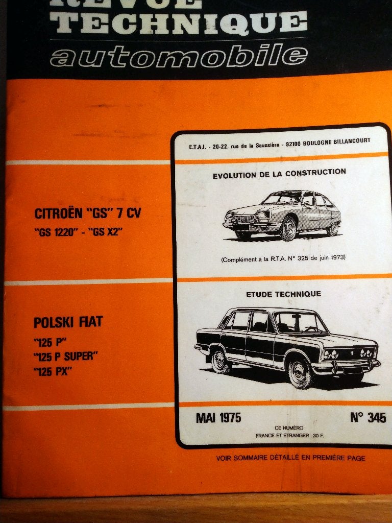 RTA 345 - Polski Fiat - mai 1975, Enlèvement ou Envoi
