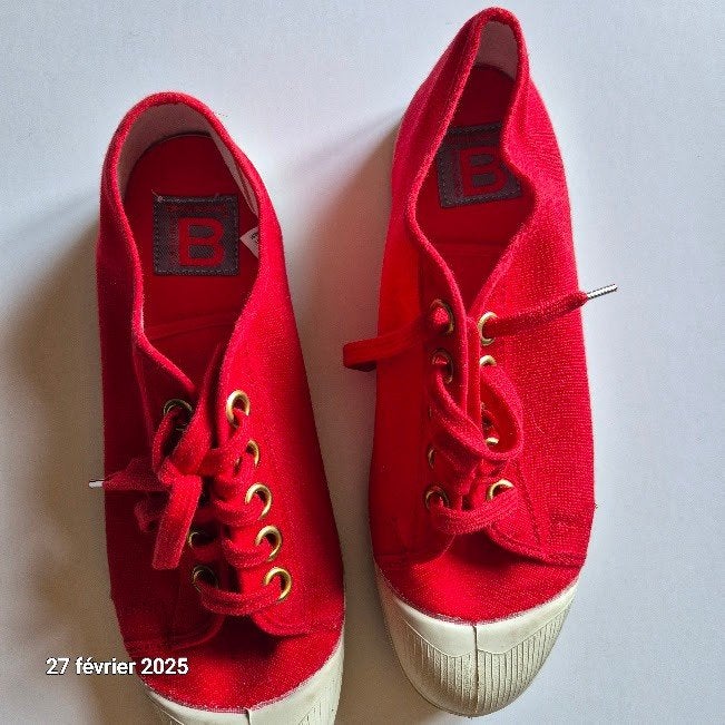 Chaussures a lacets Bensimon rouge , taille 41, Rouge, Autre, Sneakers et Baskets, Comme neuf