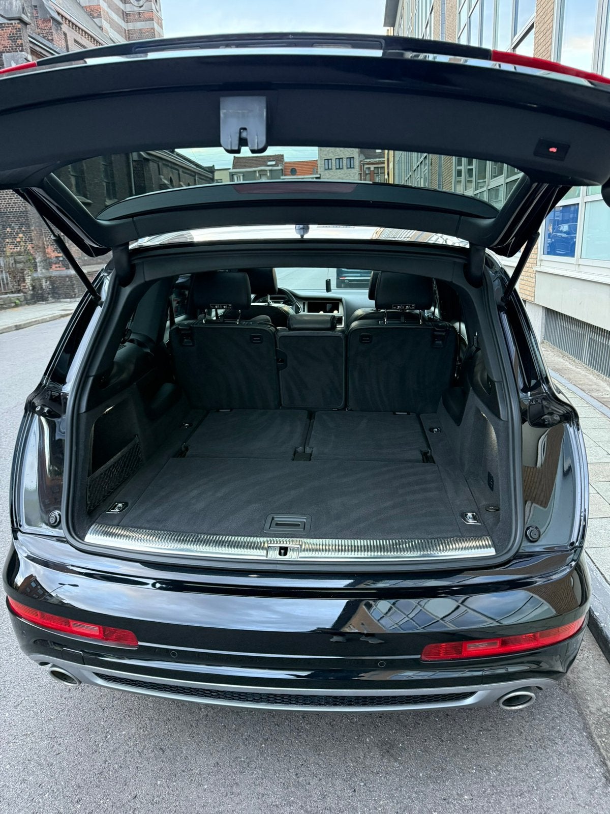 Audi q7 3.0 Tdi S line (7zit), Auto's, Automaat, Euro 5, Zwart, Automatische klimaatregeling