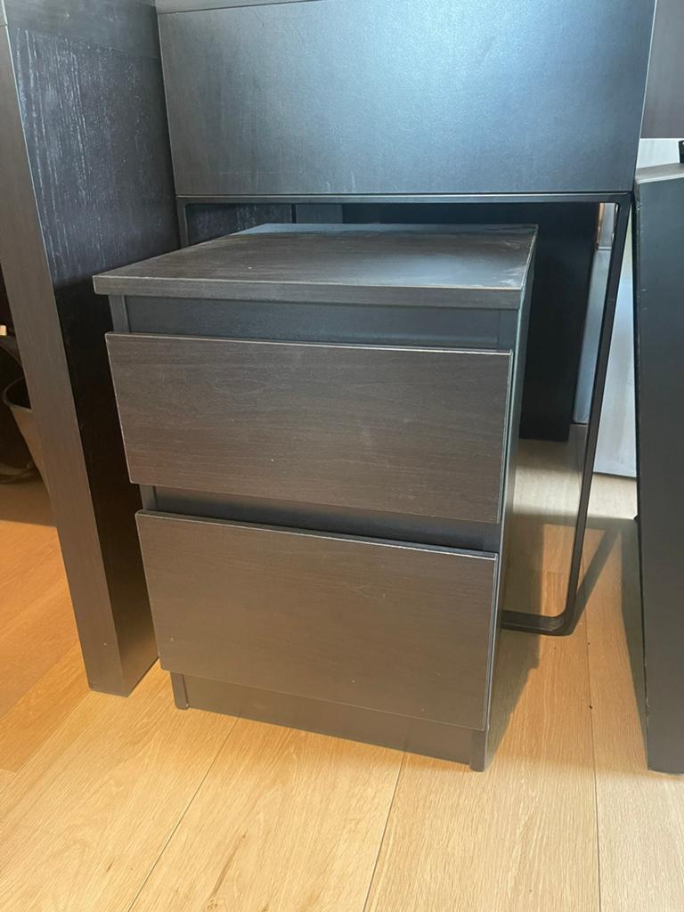 Caisson / chevet de bureau Ikea, Maison & Meubles, Enlèvement, Comme neuf, IKEA, Noir