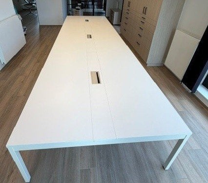 Bureau-eiland OGI-Y Modulair (480 x 161 cm) – tot 6 pers, Maison & Meubles, Autres marques, Autres types, Goulotte de câbles, Enlèvement