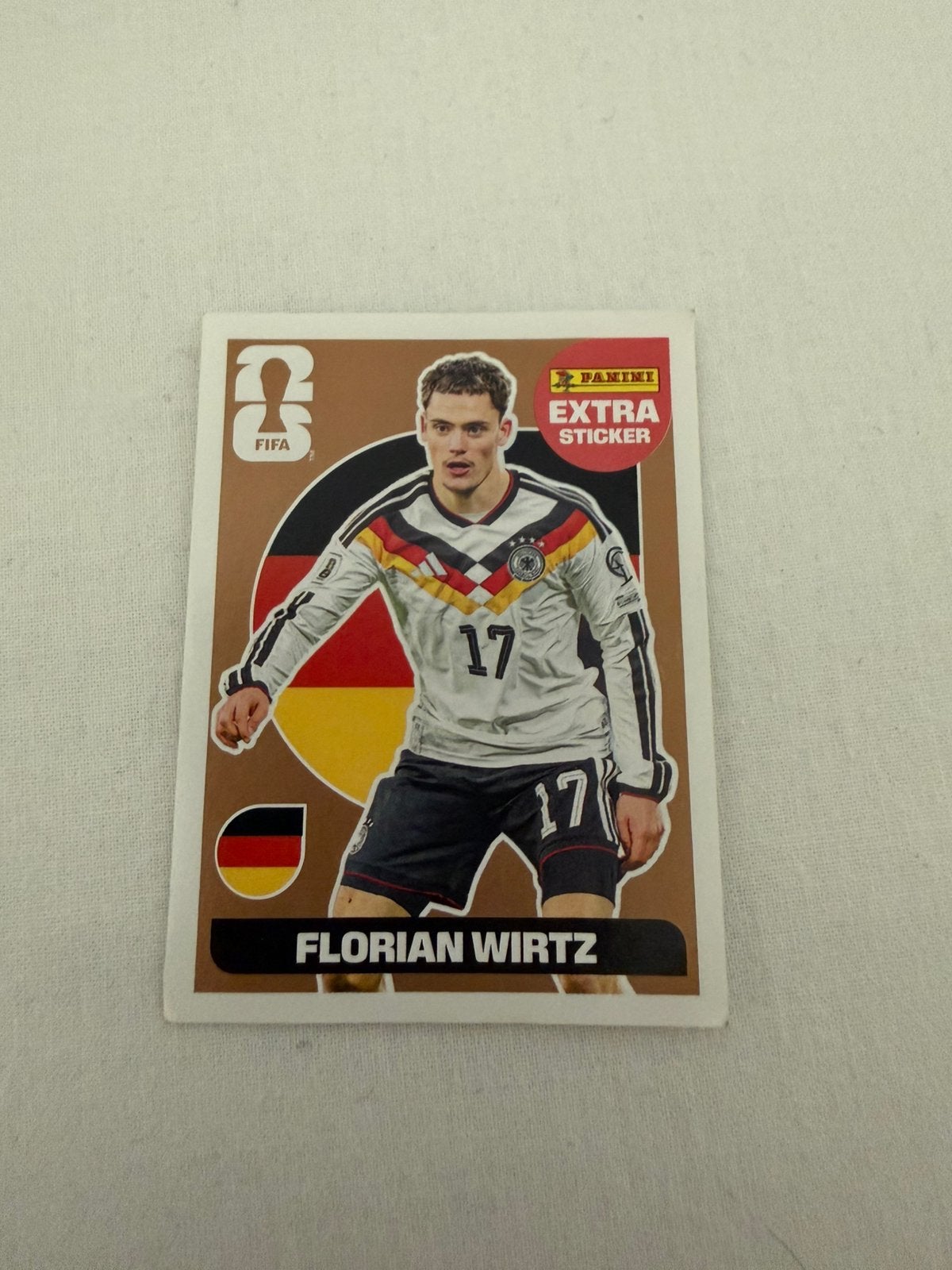 Bronze Florian Wirtz extra panini sticker wk 2026, Ophalen of Verzenden, Zo goed als nieuw, Sticker
