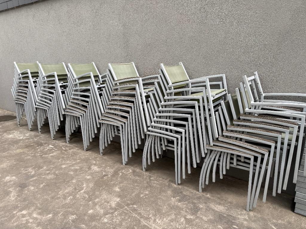 chaises de jardin, Enlèvement, Utilisé, Aluminium, Empilable
