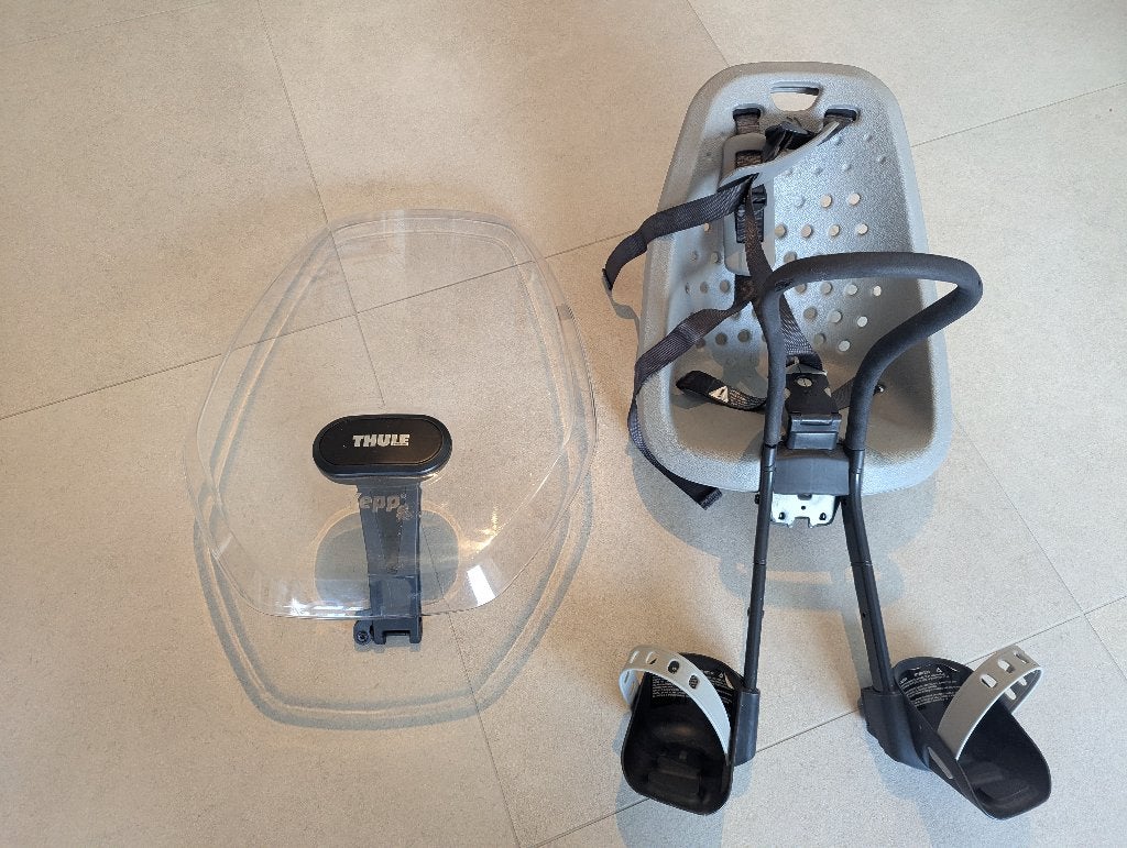 Thule Yepp Mini fietsstoeltje voor + windscherm, Ophalen, Yepp (Thule), Voorzitje, 0 t/m 13 kg