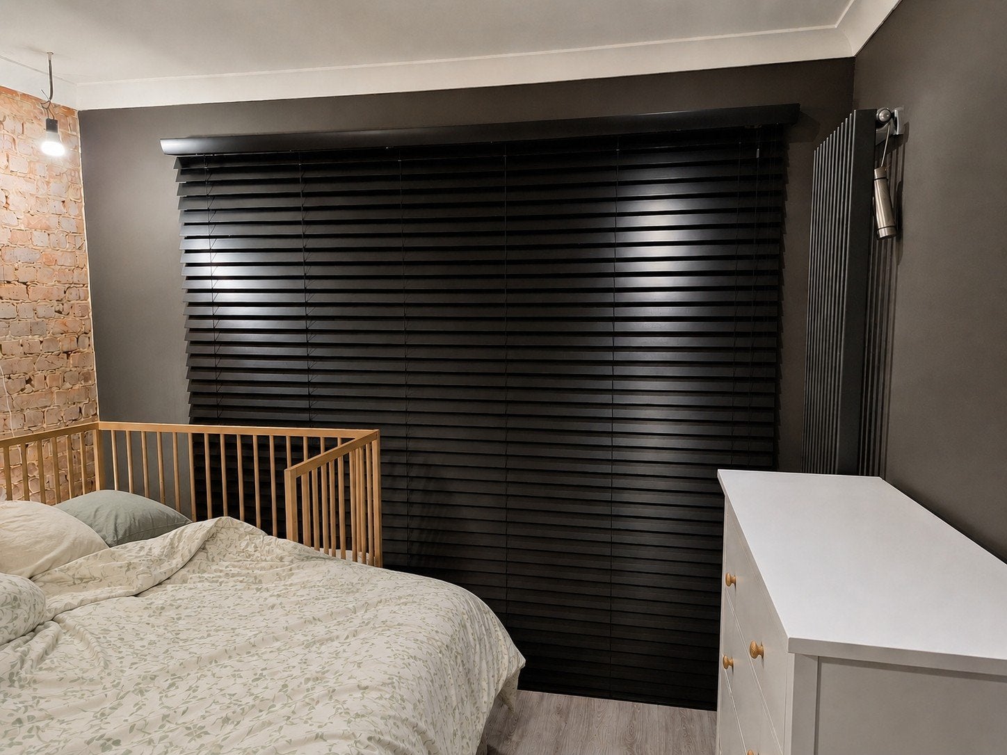 Houten jaloezie, Huis en Inrichting, Ophalen, Gebruikt, 200 cm of meer, Zwart