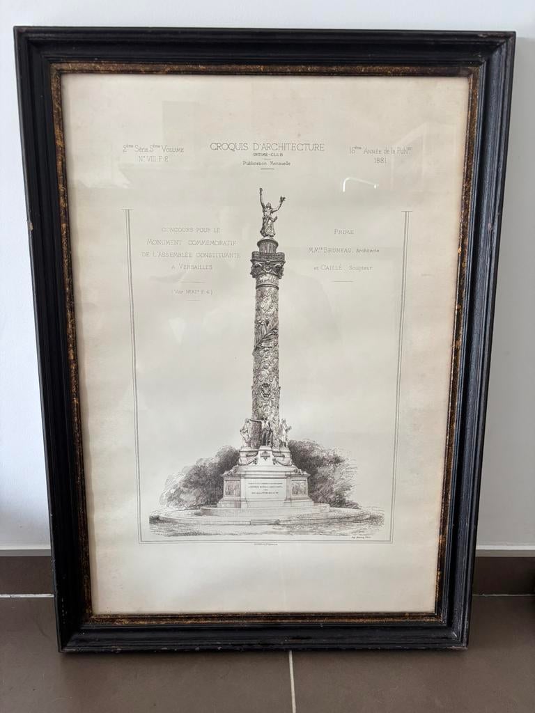 Monument Commemoratif Versailles - 1881, Antiek en Kunst, Ophalen