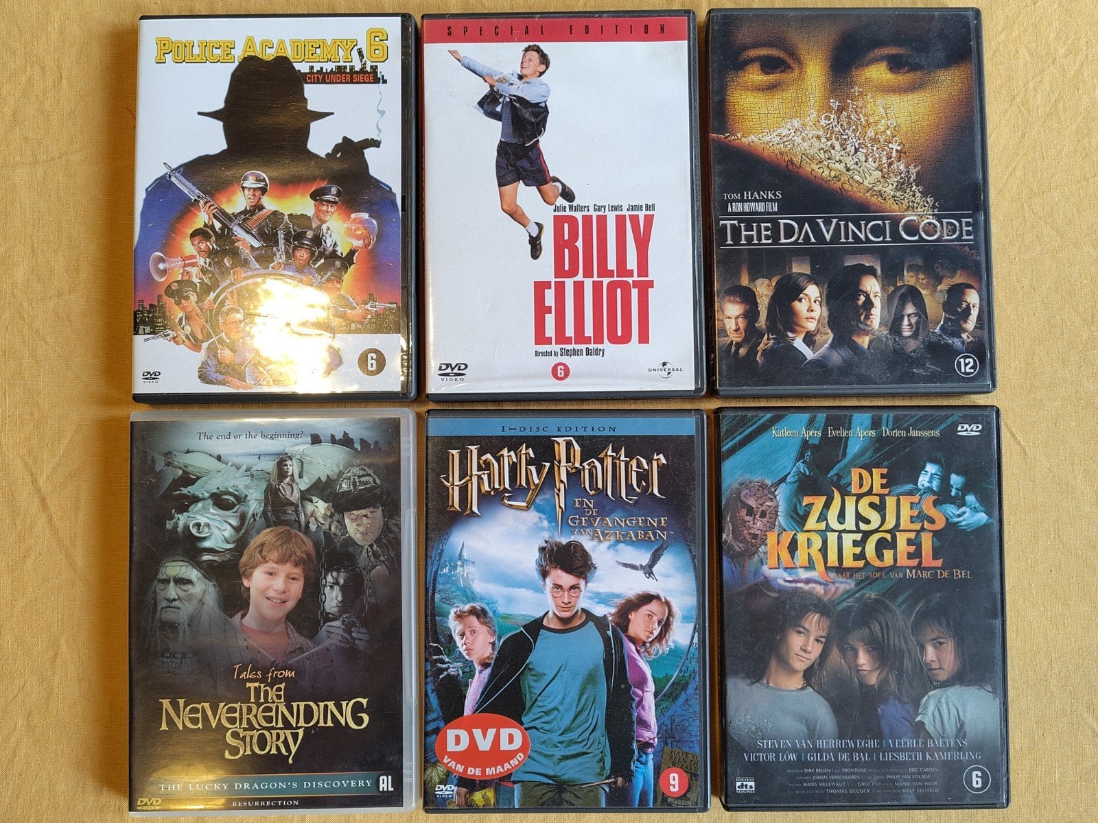 DVD video's Police Academy, Da Vinci Code, Harry Potter, ea, Ophalen of Verzenden, Zo goed als nieuw, Nederlands, Nederlands