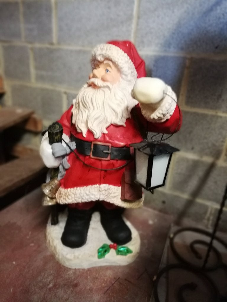 Retro-artikel van de kerstman, zijn lantaarn werkt!, Ophalen