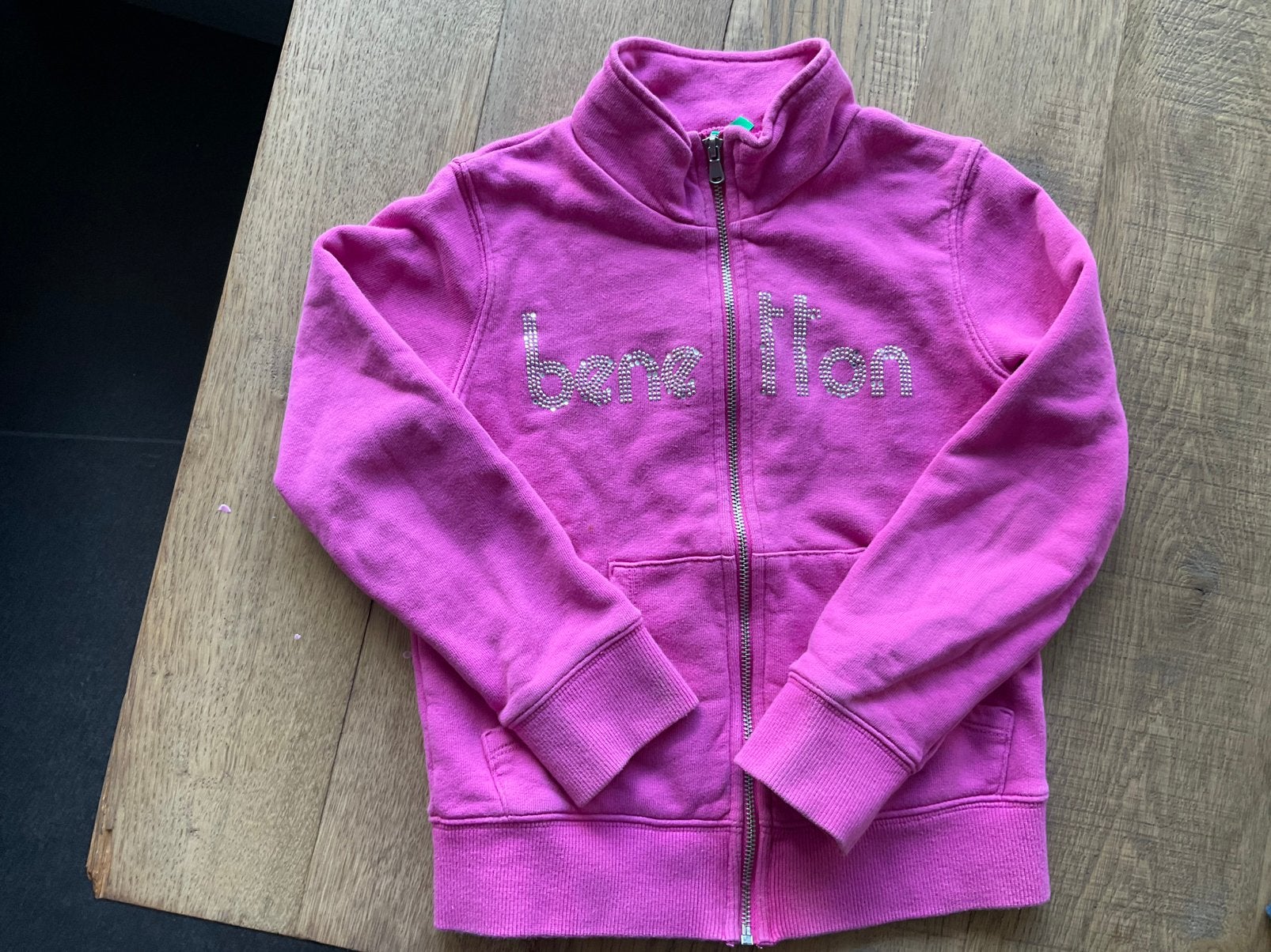 Sweater Benetton met rits maat 116/122, Kinderen en Baby's, Kinderkleding | Maat 116, Ophalen of Verzenden, Zo goed als nieuw