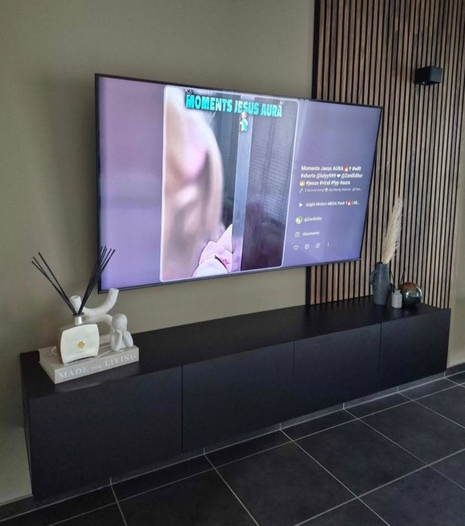 Tv kast zwart 2m, Ophalen, Zo goed als nieuw