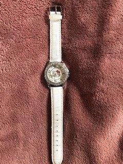 Hello Kitty wit horloge met strass, Handtassen en Accessoires, Ophalen of Verzenden, Gebruikt, Wit, Jongen of Meisje
