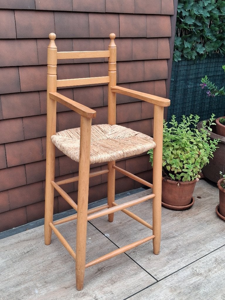 Houten kinderstoel, Kinderen en Baby's, Kinderstoelen, Ophalen, Gebruikt, Overige typen, Aanschuifbaar