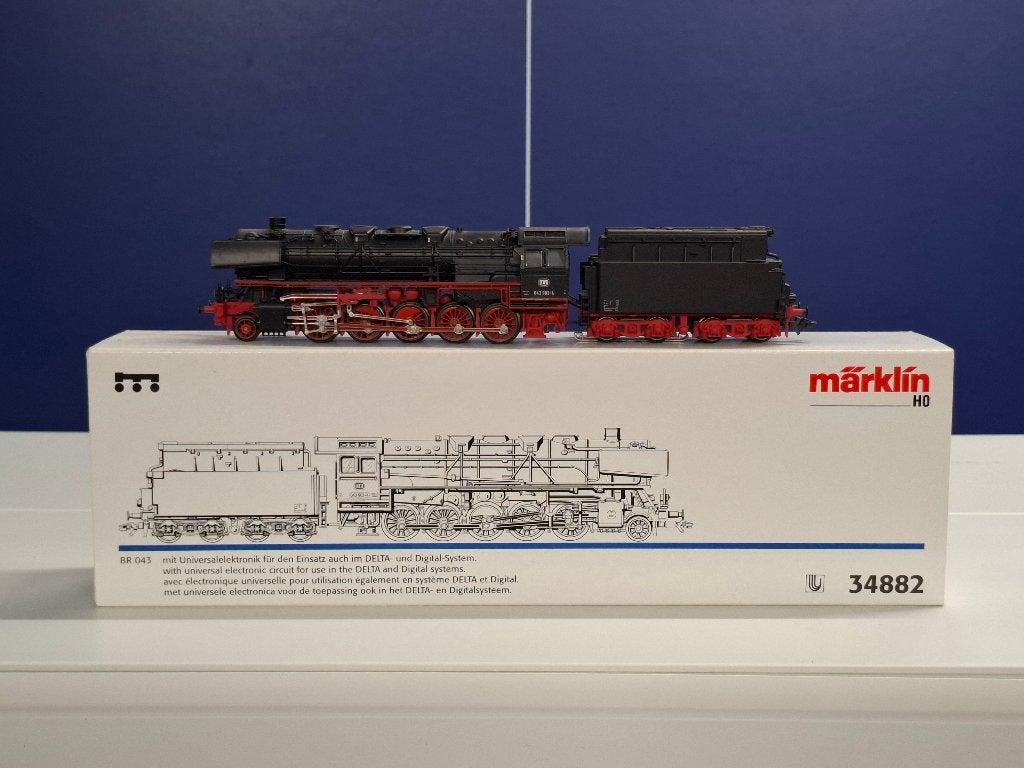 Märklin stoomloc 34882, Ophalen, Wisselstroom, Locomotief, Zo goed als nieuw
