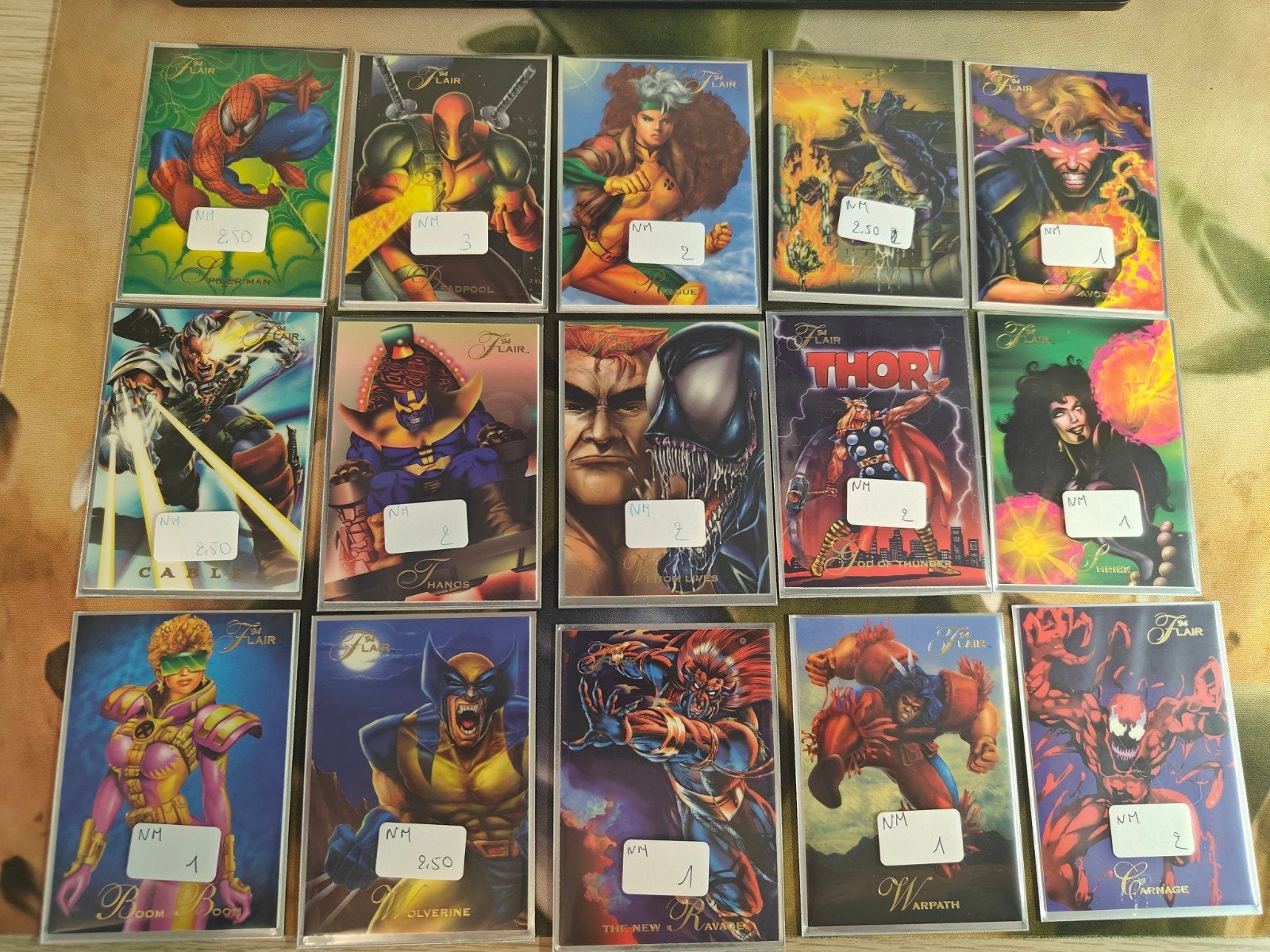 Marvel Flair 94 cartes, Enlèvement ou Envoi