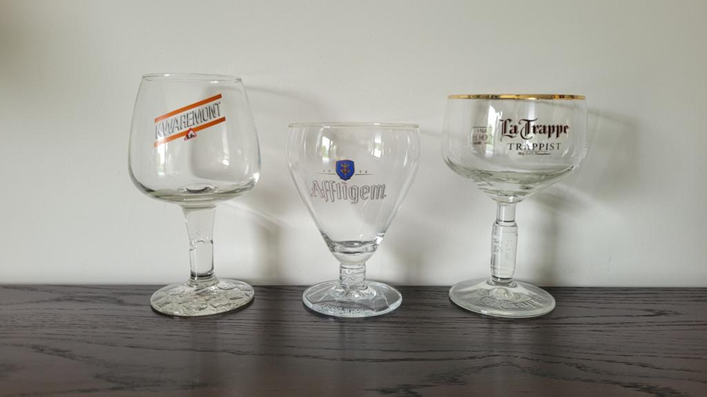 Glas LA TRAPPE , glas AFFLIGEM , glas KWAREMONT, Verzamelen, Ophalen