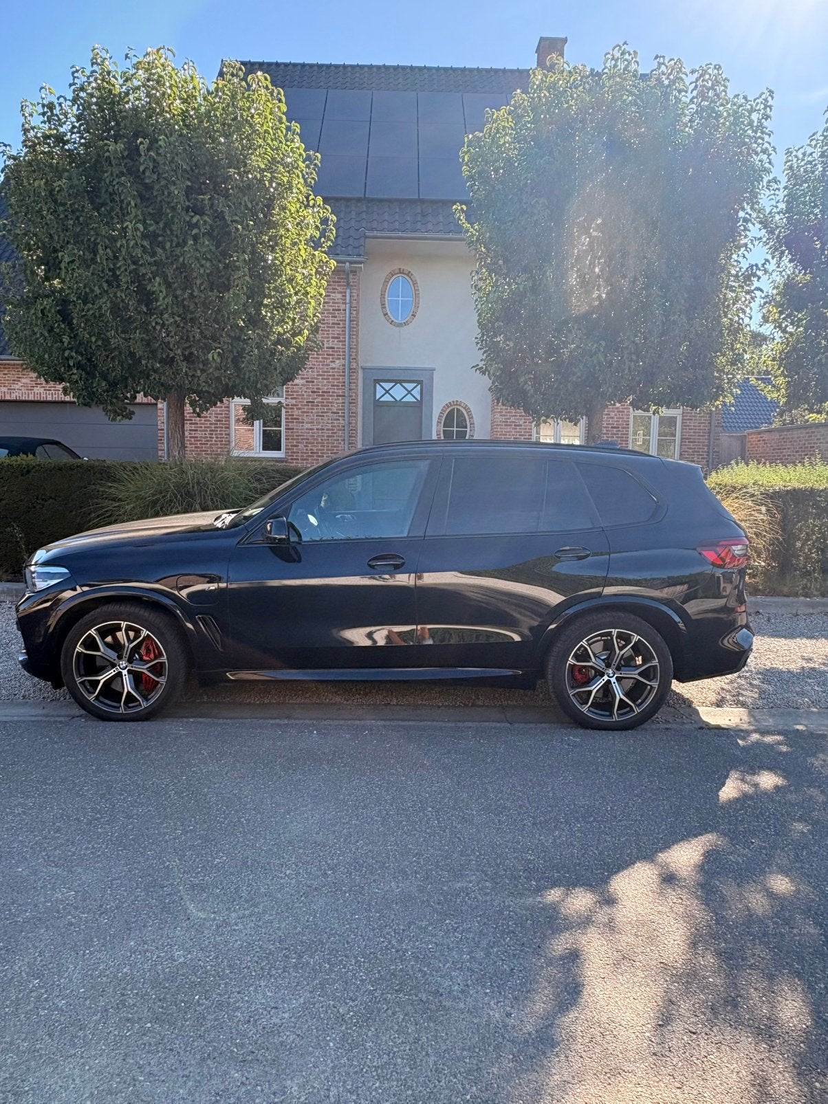 BMW X5 45e M-sport Carbon zwart, Auto's, Automaat, Dealer onderhouden, Zwart, Leder