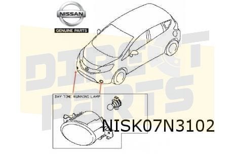 Nissan e-NV200/ Note/ Navara/ Pulsar dagrijlicht R Origineel, -, Verzenden, -, Nieuw