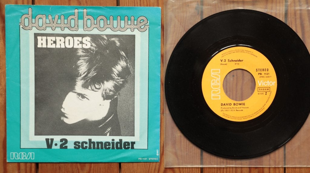 David Bowie, Heroes. Belgium pressing 1977, Ophalen of Verzenden, Gebruikt, 7 inch