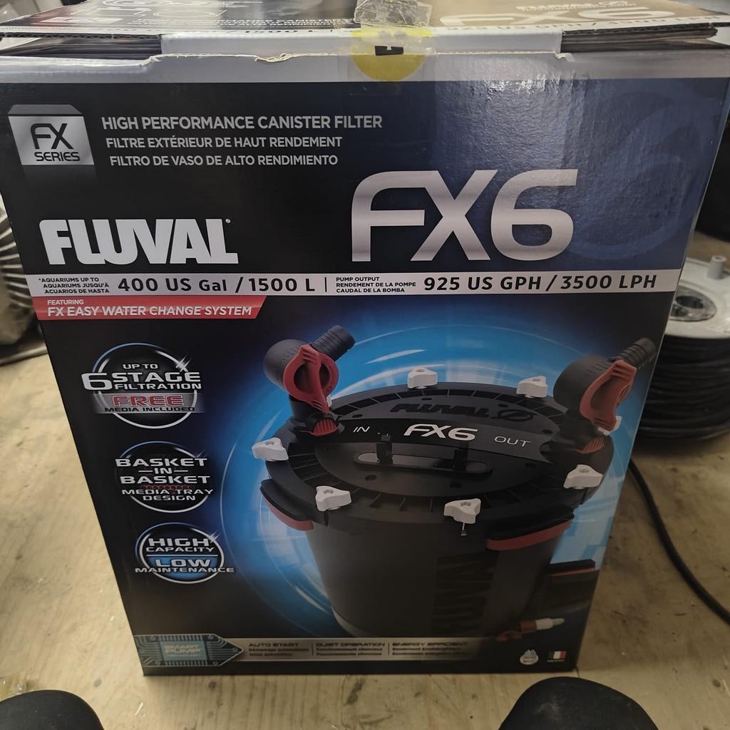 Nieuwe, ongebruikte Fluval FX6 filter, Animaux & Accessoires, Poissons | Aquariums & Accessoires, Neuf, Tuyaux inclus, Enlèvement ou Envoi
