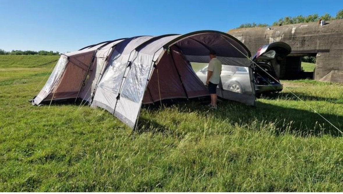 Outwell tent 6 personen, Caravans en Kamperen, Ophalen, Zo goed als nieuw