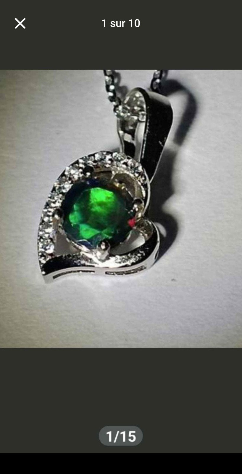 Pendentif en argent massif 925 avec opale noire, Neuf, Enlèvement, Avec pierre précieuse, Argent