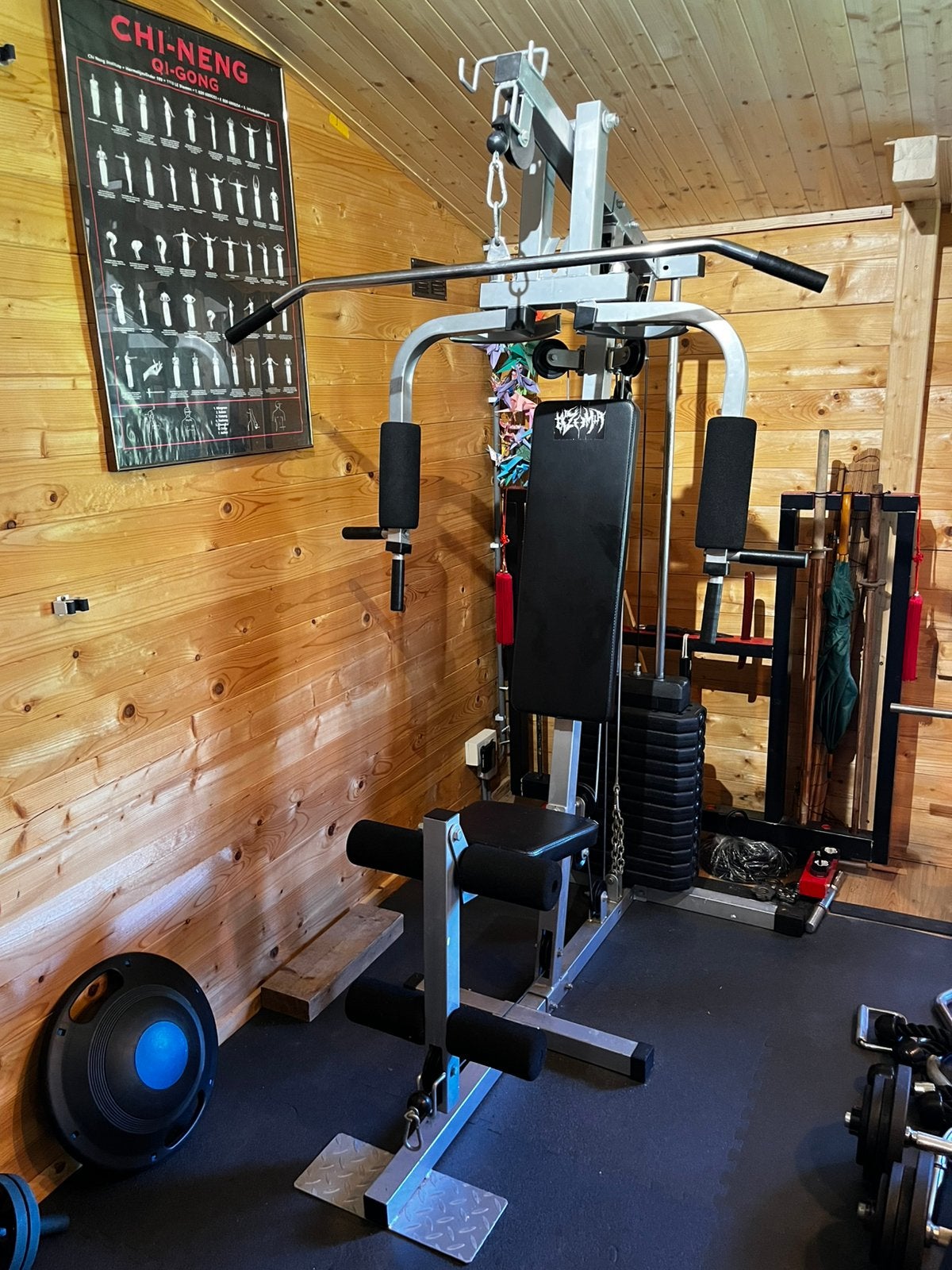 Kabel fitness machine /cable fitness machine, Sport en Fitness, Ophalen, Gebruikt, Krachtstation, Metaal