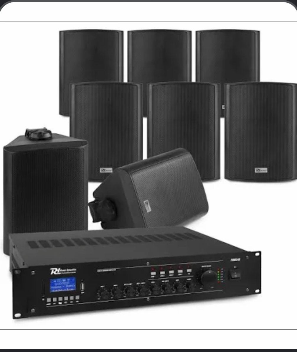 Power dynamics BD65TB speakers en versterker, Ophalen, Nieuw