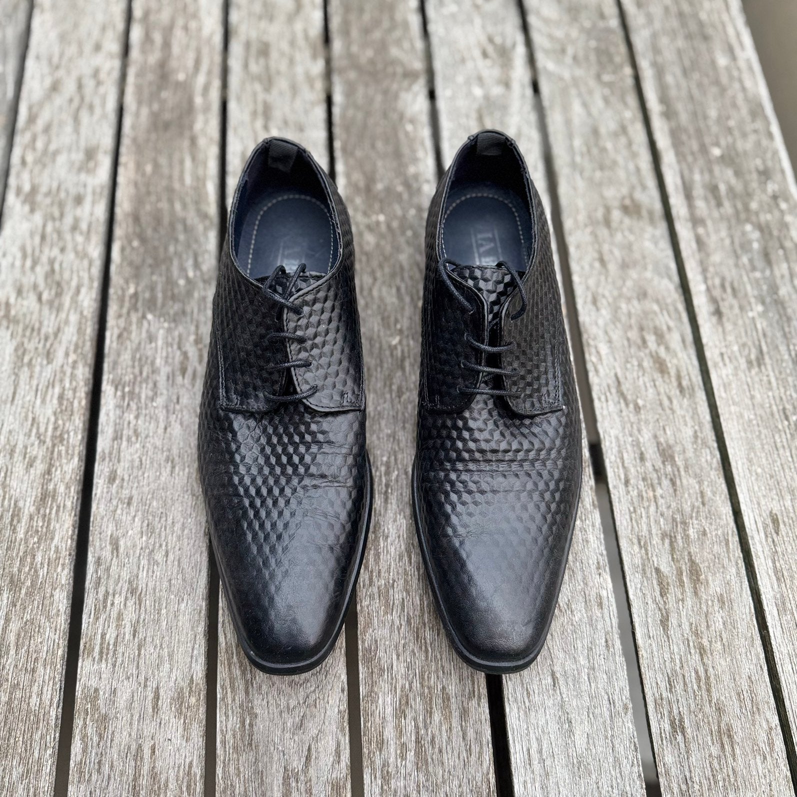 Via Borgo zwart gekleed Leder kostuumschoenen maat 44, Kleding | Heren, Schoenen, Zwart, Ophalen of Verzenden, Zo goed als nieuw