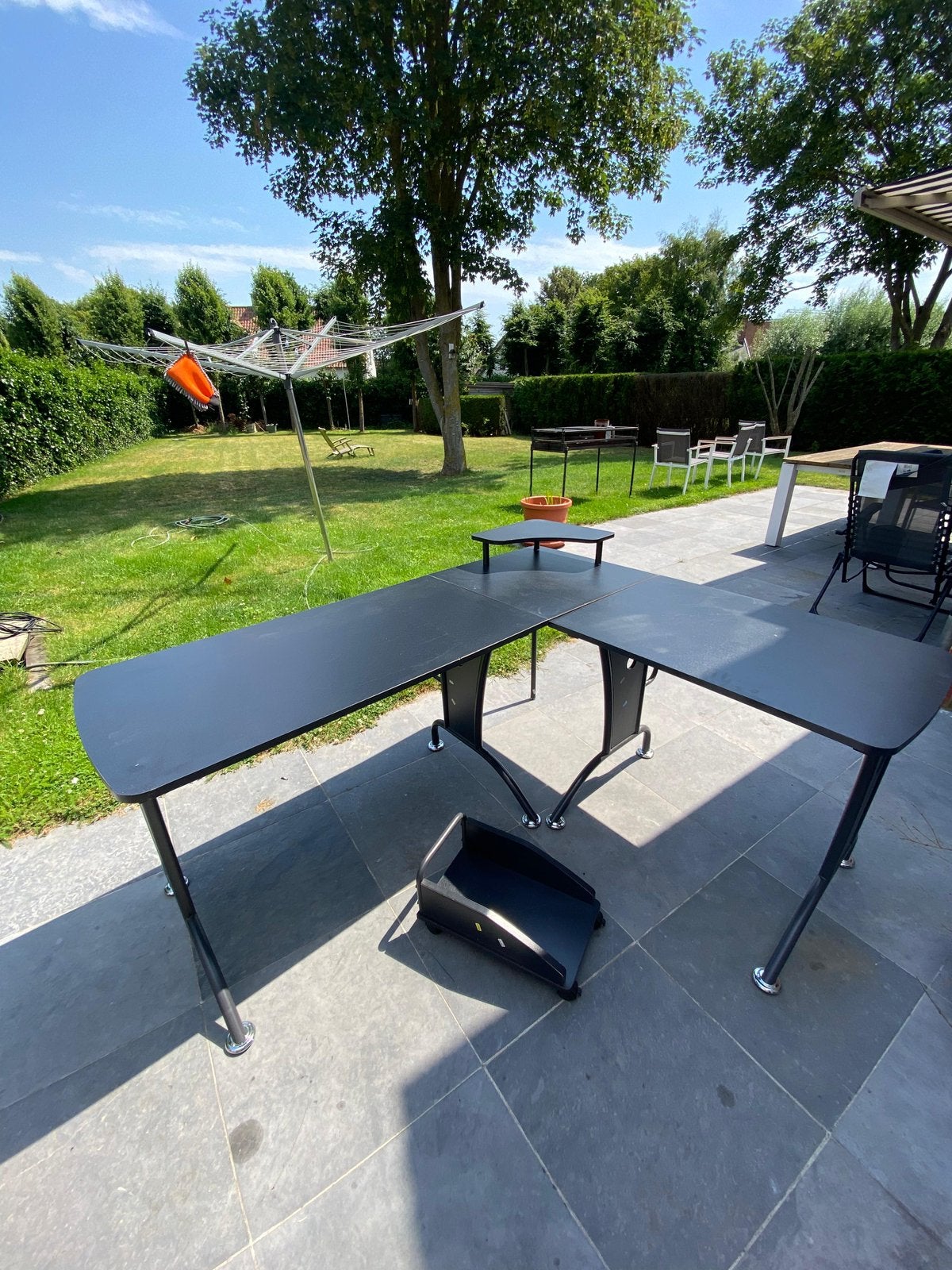Bureau entraciet zwart, Maison & Meubles, Bureaux, 65 cm, Métal, 170 cm, Moderne