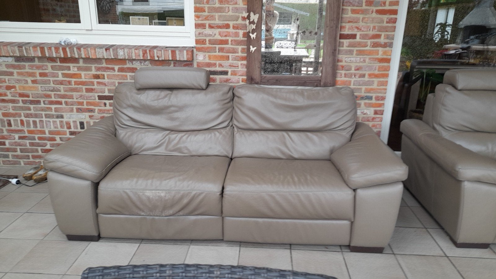 lederen salon met relax, Ophalen