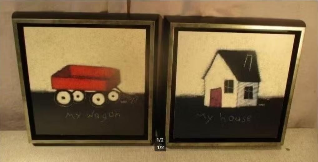 2 nouvelles œuvres d'art « My Wagon My House - Emily - 30x30, Maison & Meubles, Accessoires pour la Maison | Peintures, Dessins & Photos