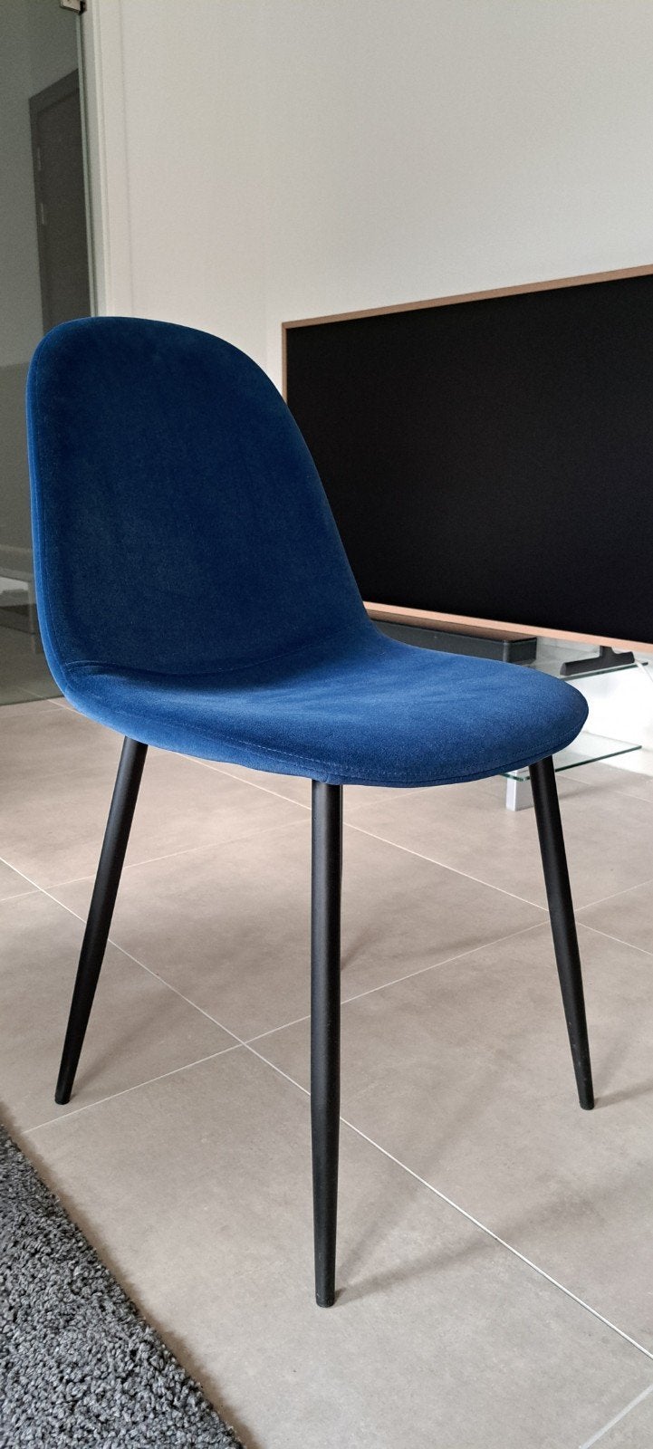 6 chaises bleues, Maison & Meubles, Comme neuf, Enlèvement, Cinq, Six Chaises ou plus, Bleu