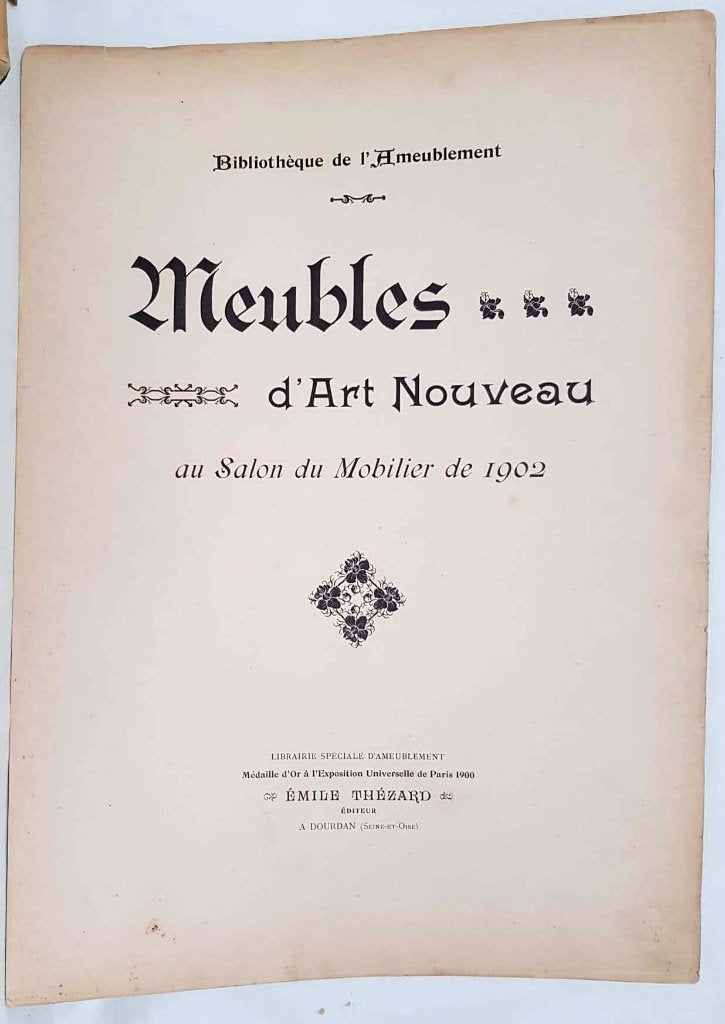 Catalogue « Mobilier » Art Nouveau Salon 1902., Livres, Art & Culture | Architecture, Enlèvement ou Envoi, Style ou Courant, Utilisé