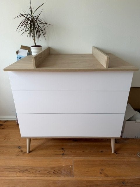 Quax Flow white & oak commode, Ophalen, 50 tot 70 cm, Zo goed als nieuw, 75 tot 100 cm