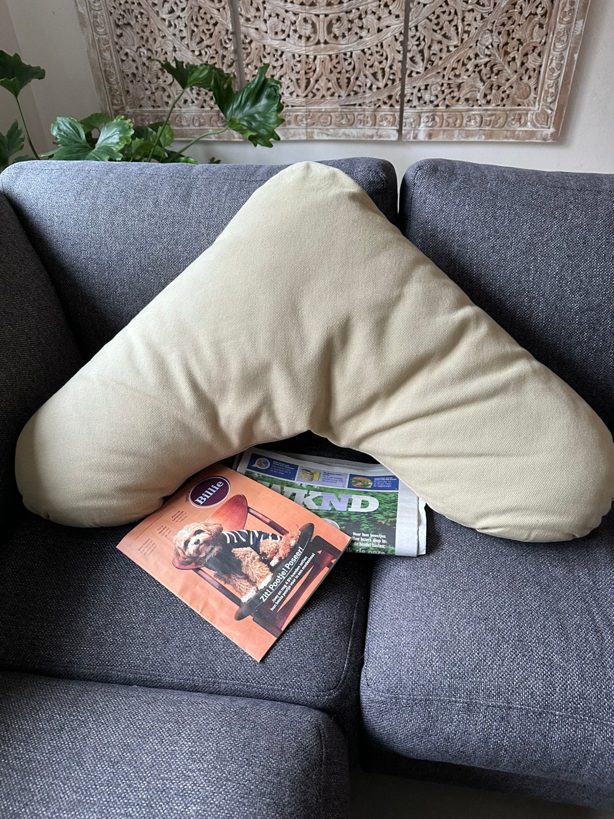 Leeskussen stof, Huis en Inrichting, Ophalen, Zo goed als nieuw
