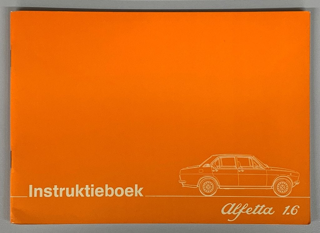 Alfa Romeo Alfetta 1.6 _ Nederlands _ Instructieboek, Ophalen of Verzenden