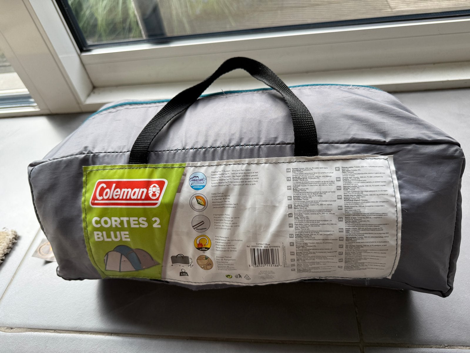 Tent 2 persoons Coleman cortes 2 blue, Caravanes & Camping, Enlèvement ou Envoi, Comme neuf, Jusqu'à 2
