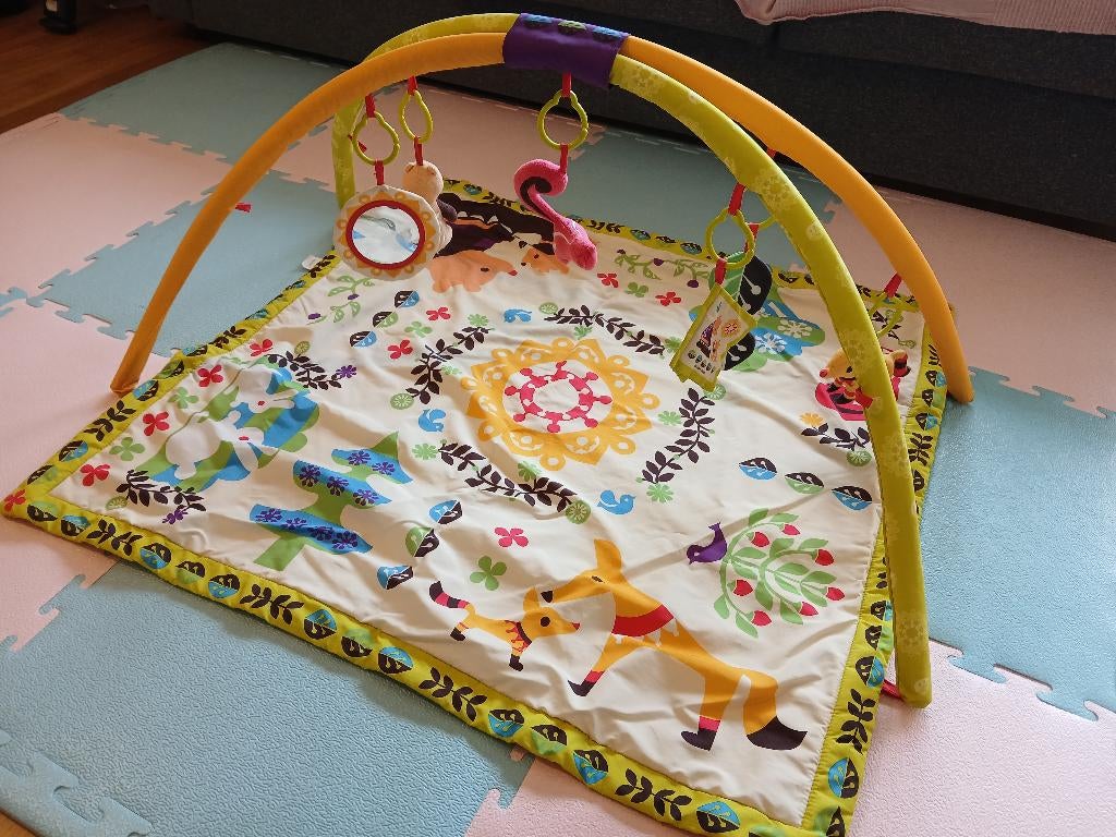 Tapis éveil bébé 100cm x 100cm avec sac de rangement, Enlèvement ou Envoi, Utilisé