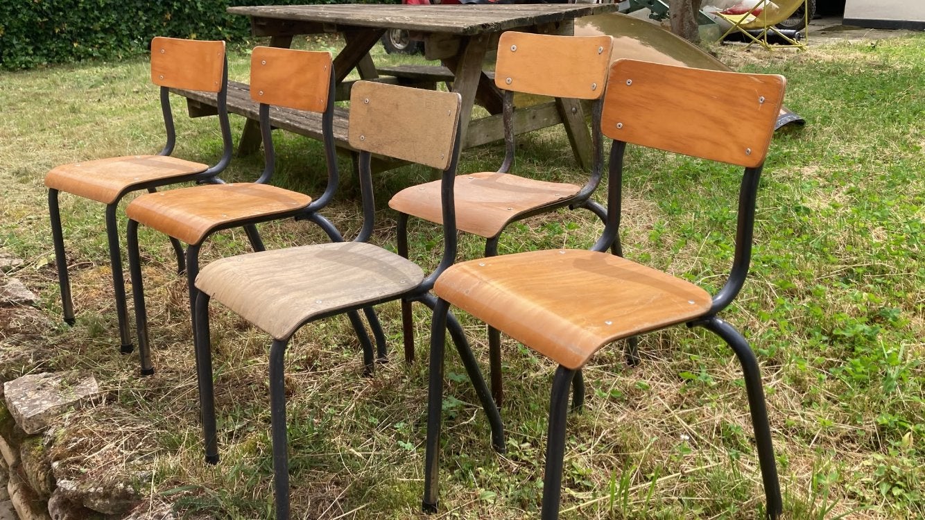 chaises d'école pour enfants., Maison & Meubles, Enlèvement, Comme neuf, Quatre
