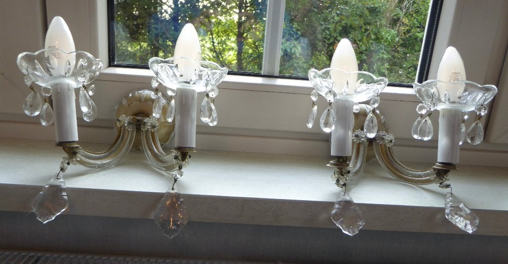 2 x wandverlichting met belletjes, Ophalen, Gebruikt