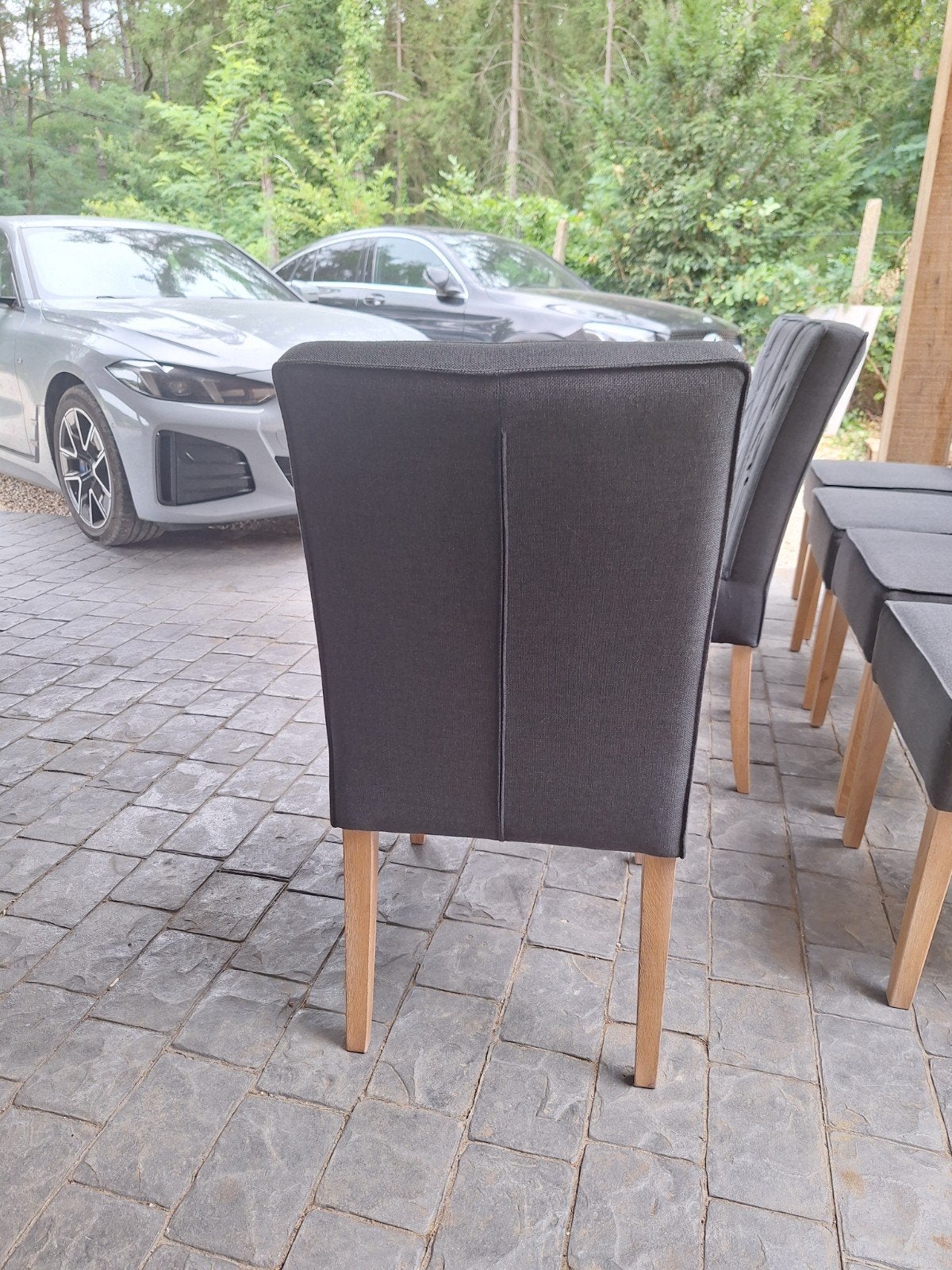 Prachtige stoelen landelijke stijl, Maison & Meubles, Chaises, Gris, Landelijk, Enlèvement, Tissus