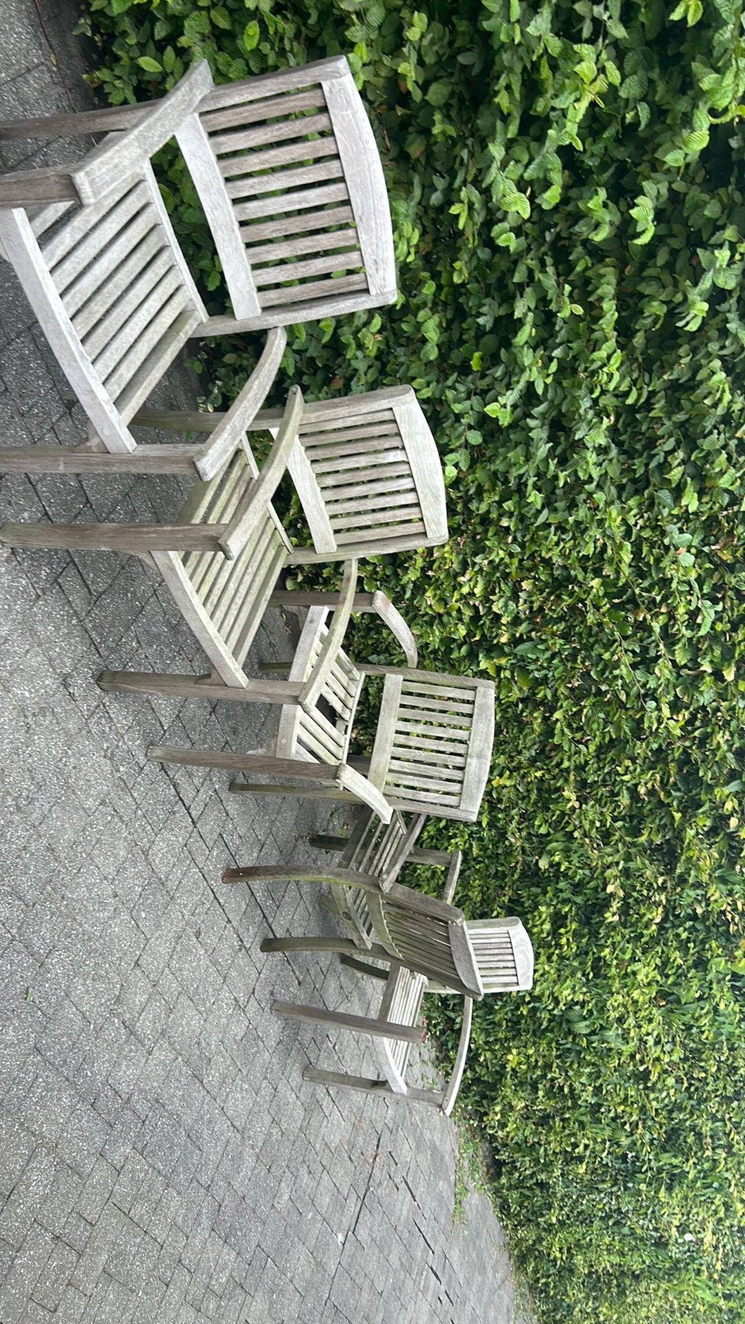 Houten tuinstoelen, Jardin & Terrasse, Chaises de jardin, Enlèvement, Utilisé, Bois, Empilable