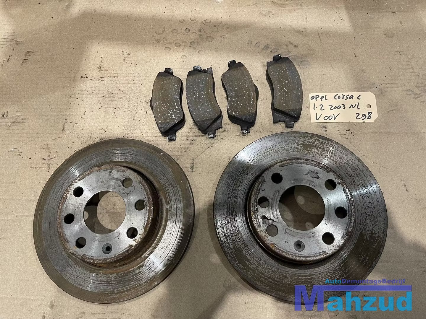 OPEL CORSA C remschijf met remblokken set links rechts, Auto-onderdelen, Gebruikt, Opel Automobile GmbH, Kontakt@opel-infoservice.de